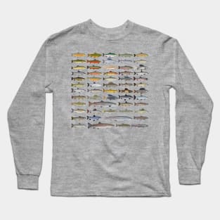 Trout, Char, Grayling, Hucho and Whitefish Group Long Sleeve T-Shirt